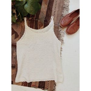 Adorable Woven Off White Top- M/L